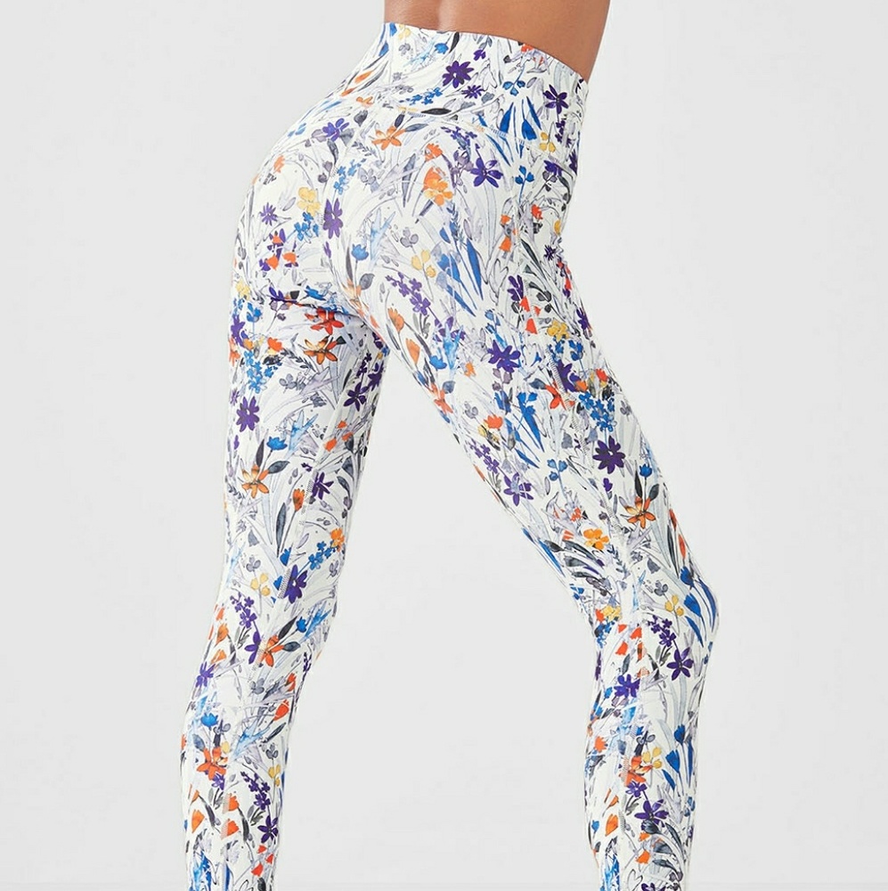Fabletics high waisted printed powerhold leggings